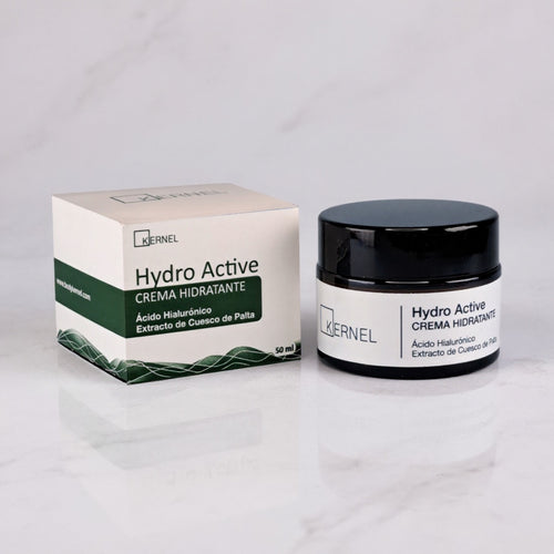 Frasco Hydro Active crema facial con extracto de cuesco de palta hecho en Chile 50ml